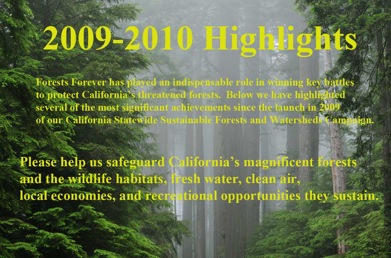 Forests Forever 2009-10 Highlights