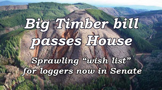 Big Timber bill passes House  Sprawling 'wish list' for loggers now in Senate