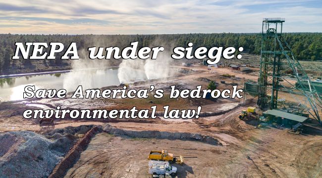 NEPA under siege: Save America's bedrock environmental safeguard